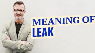 Leak  Meaning of leak