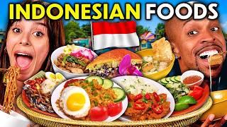 Americans Try Indonesian Food For The First Time Nasi Goreng Mie Tek Tek Gado-gado