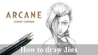 How to draw Jinx  arcane  Jinx