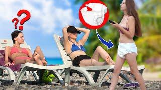 Funny Crazy Girl Prank Compilation On The BEACH  Best of Just For Laughs 