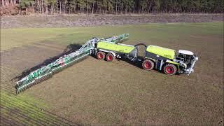 Claas Xerion 4200 Saddle Trac + Kaweco Aufbau und Anhänger. Gärreste ausbringen auf 36 m 2023