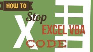 Excel VBA Tips & Tricks  How to Stop VBA Code Entirely