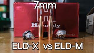 7mm rem mag 162 ELD-X  vs 162 ELD-M  ballistics gel & deer shoulder blade at 100 yards