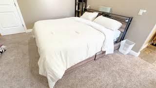 Beige Cal King Comforter Set Unboxing  Modern & Lightweight Bedding Review