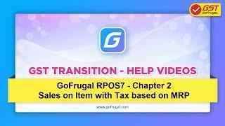 Step 6 - GST Sales based on Abatement percentage in RPOS7  Basic transactions  English