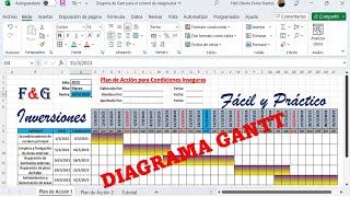 Diagrama de Gantt - Elaboración con Excel - Práctico para Cualquier Mes y Año - Ejercicio Didáctico