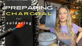 Quick and easy steps to prep charcoal block for soldering  silversmithing tips  jewelry making