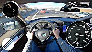 BMW X5 E70 3.0d Stage 2 Infinitas Top Speed Drive auf Deutscher Autobahn 