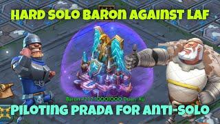 Lords Mobile - One of the hardest solo barons. JVT vs LaF. Enemies pushing 2 accounts