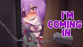 Yandere breaks in to give you her love asmr  binaural  yandere laughing asmr