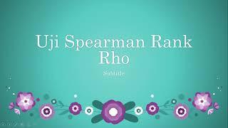 Uji Spearman rank rho