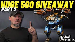 War Robots Huge Giveaway Bagliore Giveaway vendicatore Giveaway