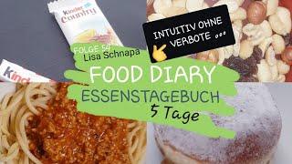 FOOD DIARY  ESSENSTAGEBUCH  REALISTISCHES ESSEN MIT EINER SÜSSIGKEITEN SUCHT  #54