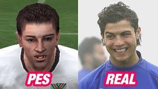 Cristiano Ronaldo Face Change In PES 2003 to PES 2018 vs Real Face Face Comparison