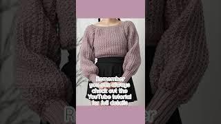How to Crochet a Cropped Balloon Sleeve Sweater In 5 Easy Steps