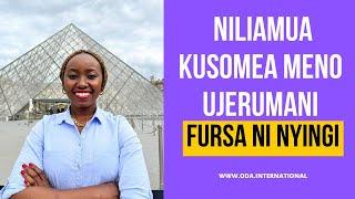 NIMESOMEA AFYA YA MENO HAPA UJERUMANI  TULIKUTANA ZANZIBAR  UKIFIKA ULAYA KIMBILIA KUSOMA