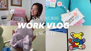 NICU NURSE VLOG work three 12 hour night shifts with me in Miami🫧