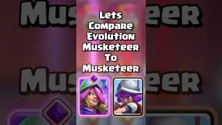 Evolution Musketeer Compared To Musketeer  #clashroyale #shorts #MusketsAtDawn