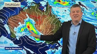 Aussie 7 Day Gales continue but will ease heavy rain may be next for WA & SA