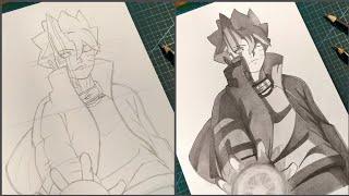 Cara Menggambar Anime  Borushiki Rasengan Boruto - Step by Step