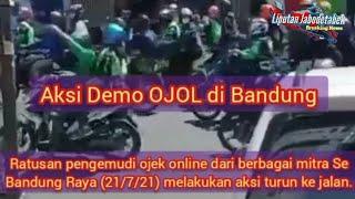 Aksi OJOL SE Bandung Demo Menolak PPKM di Perpanjang