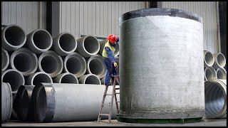 Giant Concrete Pipe Manufacturing Process！Amazing Process！