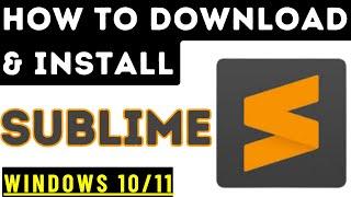 How to download and install sublime text editor on windows 1011  Install Sublime Text on Windows10