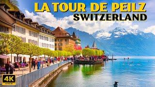 Summer in La Tour de  Peilz Switzerland  Walking Tour 4K