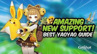 AMAZING NEW HEALER Complete Yaoyao Guide - Best Artifacts Weapons & Teams  Genshin Impact