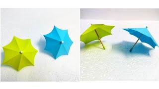 Paper UMBRELLA ️for kidsHow to make a paper umbrellaMini paper umbrellaUmbrella craft ideas