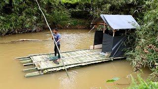 5 hari berpetualang membuat rumah rakit berburu di sungai pedalaman sumatera