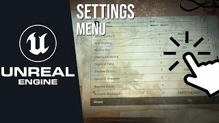 How to make an Advanced Settings Menu in Unreal Engine 5 First Person Horror Character