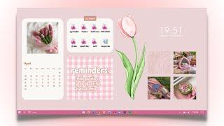 how to make your laptopdesktop aesthetic  pink theme