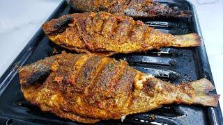 Tasty Oven Grilled Fish Recipe with the Perfect Sauce to enjoy with it.