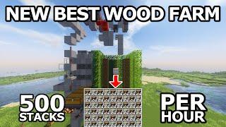 Best Fastest Wood Farm Minecraft 1.21 - 500 Stacks of Logs per Hour