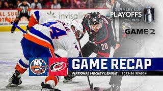 Gm 2 Islanders @ Hurricanes 422  NHL Highlights  2024 Stanley Cup Playoffs