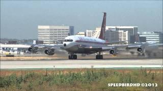 John Travoltas Private Boeing 707-138B N707JT Takeoff From Los Angeles