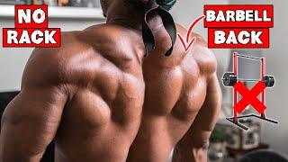 BARBELL BACK WORKOUT AT HOME  NO RACK NEEDED