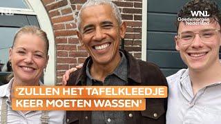 Obama bezoekt restaurant in de Beemster We zullen het tafelkleedje een keer moeten wassen