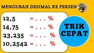 Cara Cepat Mengubah Desimal Ke Persen #Part1