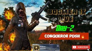 BGMI Live W Boomer   Conqueror Rank Push