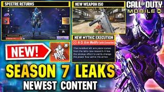 Mythic Spectre Returns with Execution  New Gun ISO  Season 7 Leaks  COD Mobile  CODM