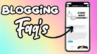 Blogging FAQs