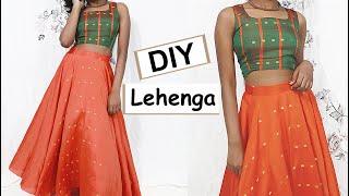 DIY Lehenga  Skirt & Blouse Tutorial  How to make Lehenga  Lehenga from Scratch  Brown Girl DIYs