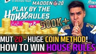 HUGE Coin Making Method - How to DOMINATE House Rules  Madden 20 Ultimate Team