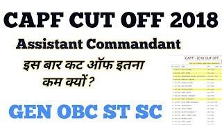 CAPF 2018 CUT OFF  Final Merit  Assistant commandment 2018 Cut off