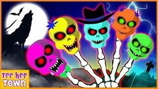 Skeleton Finger Family Rhymes Part 2  Scary Nursery Rhymes by Teehee Town