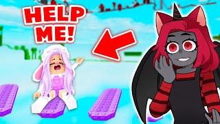 Teaching CUTIE How To Play NO JUMP OBBY Roblox