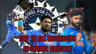 TOP 10 ALL ROUNDERS IN INDIAN CRICKET  CRIC VAULT