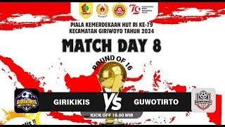 GIRIKIKIS VS GUWOTIRTO  16 BESAR PIALA KEMERDEKAAN HUT RI KE-79 KECAMATAN GIRIWOYO TAHUN 2024